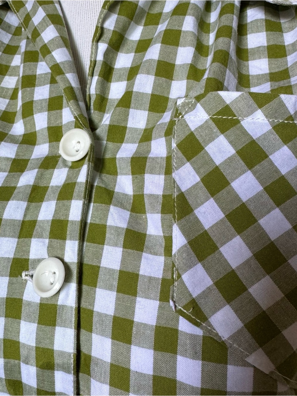 Freddies of Pinewood Green Gingham Work Blouse - Picture 2 of 3